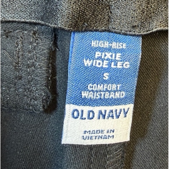 Old Navy sz S Black High Waisted Pull-On Pixie Super Wide Leg Pants Small NWT - Picture 4 of 10